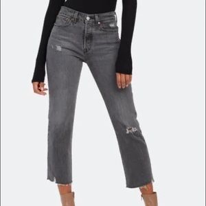 Levi’s Wedgie high rise cropped straight jeans, size 26